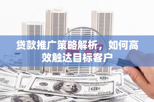 雷山贷款推广策略解析，如何高效触达目标客户