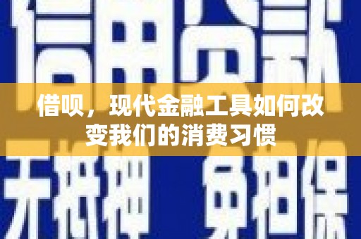 雷山借呗，现代金融工具如何改变我们的消费习惯