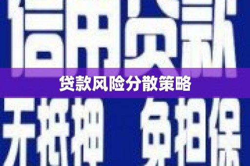 雷山贷款风险分散策略